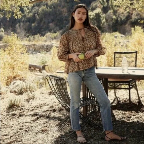 Doen Ariste top in Golden Mesa Flor, Size S - Picture 4 of 6